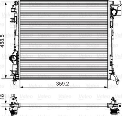 Valeo 735624 - Радіатор, охолодження двигуна autocars.com.ua