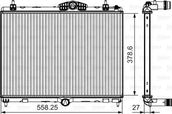 Valeo 735631 - Радіатор, охолодження двигуна autocars.com.ua