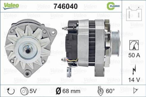 Valeo 746040 - Генератор autodnr.net