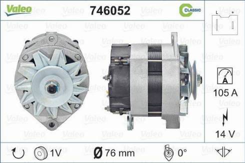 Valeo 746052 - Генератор autocars.com.ua