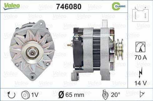 Valeo 746080 - Генератор avtokuzovplus.com.ua