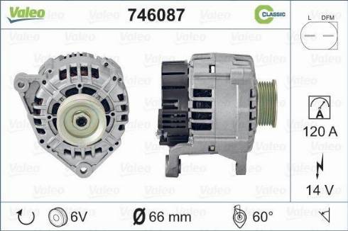 Valeo 746087 - Генератор autodnr.net