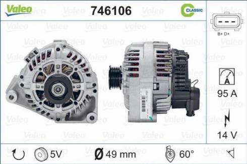 Valeo 746106 - Генератор avtokuzovplus.com.ua