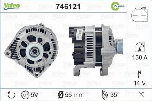 Valeo 746121 - Генератор avtokuzovplus.com.ua