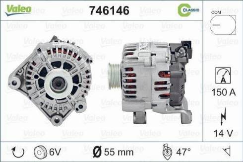 Valeo 746146 - Генератор autocars.com.ua