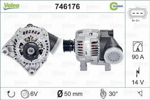 Valeo 746176 - Генератор autocars.com.ua