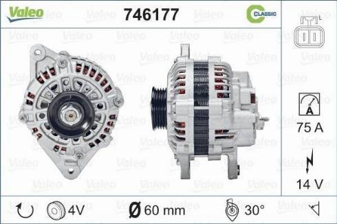 Valeo 746177 - Генератор autocars.com.ua