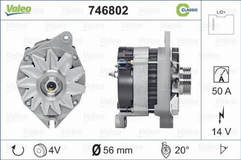 Valeo 746802 - Генератор autocars.com.ua