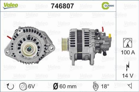 Valeo 746807 - Генератор autocars.com.ua