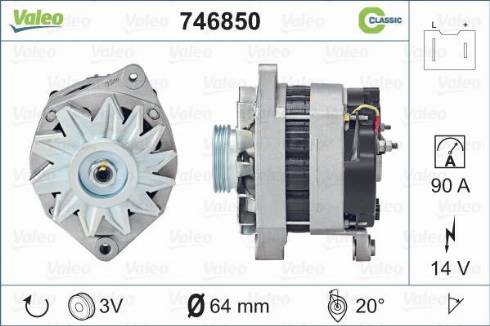 Valeo 746850 - Генератор avtokuzovplus.com.ua