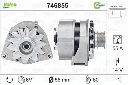 Valeo 746855 - Генератор autocars.com.ua