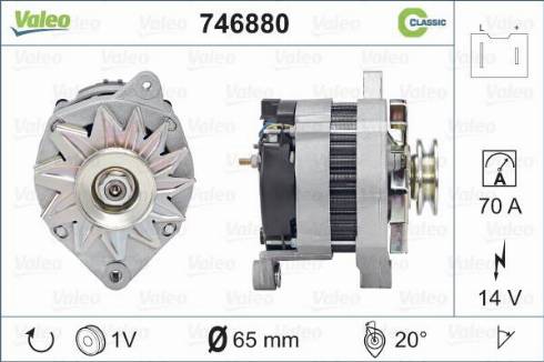 Valeo 746880 - Генератор avtokuzovplus.com.ua