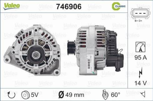 Valeo 746906 - Генератор avtokuzovplus.com.ua