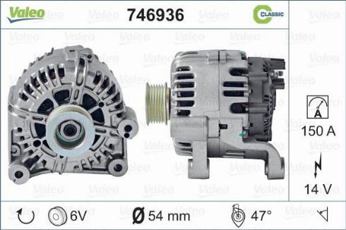 Valeo 746936 - Генератор avtokuzovplus.com.ua