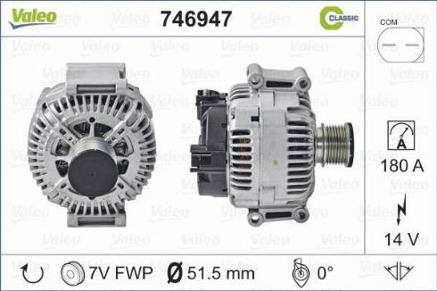 Valeo 746947 - Генератор avtokuzovplus.com.ua