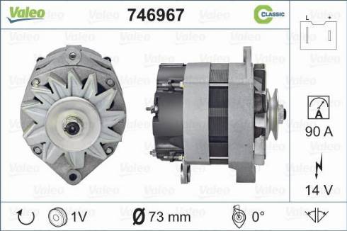 Valeo 746967 - Генератор autocars.com.ua