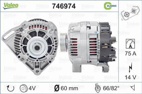 Valeo 746974 - Генератор autocars.com.ua