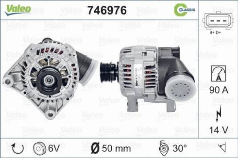 Valeo 746976 - Генератор autocars.com.ua