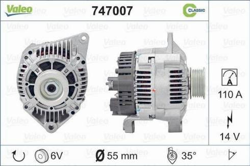 Valeo 747007 - Генератор autodnr.net