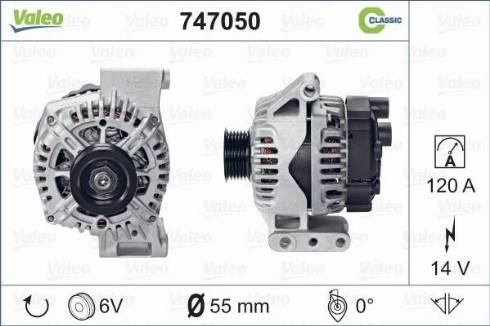 Valeo 747050 - Генератор avtokuzovplus.com.ua