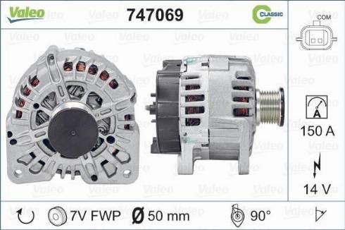 Valeo 747069 - Генератор avtokuzovplus.com.ua