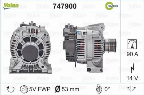 Valeo 747900 - Генератор avtokuzovplus.com.ua