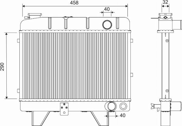 VALEO 810881 - Радіатор, охолодження двигуна autocars.com.ua