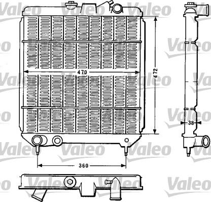 Valeo 810886 - Радіатор, охолодження двигуна autocars.com.ua