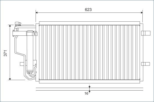 Valeo 810907 - Конденсатор, кондиціонер autocars.com.ua