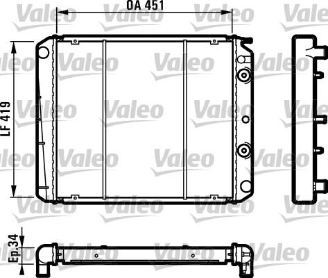 Valeo 810971 - Радіатор, охолодження двигуна autocars.com.ua