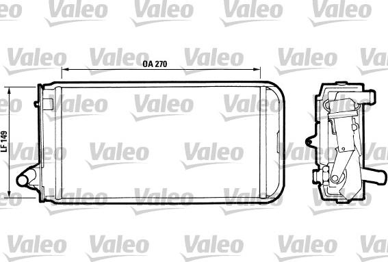 VALEO 811 393 - Теплообмінник, опалення салону autocars.com.ua