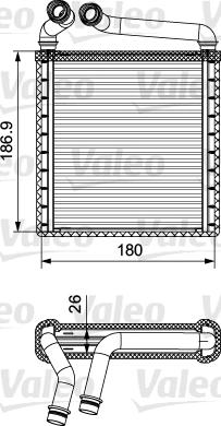 Valeo 811500 - Теплообмінник, опалення салону autocars.com.ua