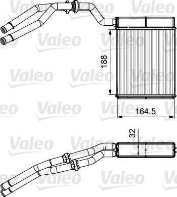 Valeo 811515 - Теплообменник, отопление салона avtokuzovplus.com.ua