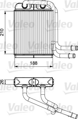 Valeo 811524 - Теплообмінник, опалення салону autocars.com.ua