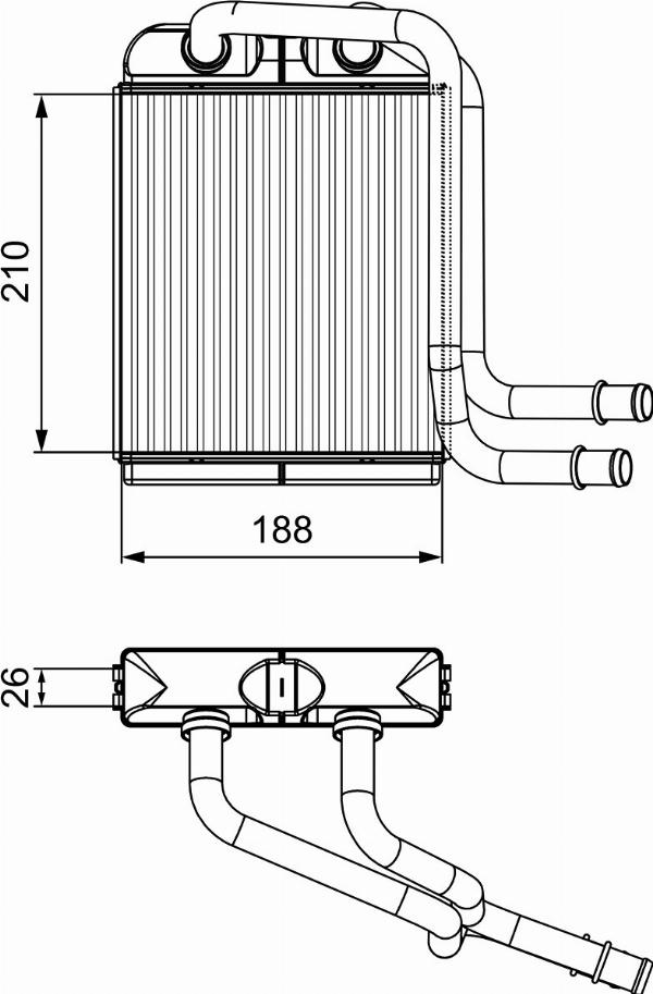 VALEO 811524 - Теплообмінник, опалення салону autocars.com.ua