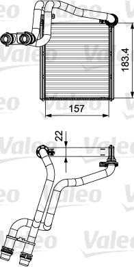 Valeo 811536 - Теплообмінник, опалення салону autocars.com.ua