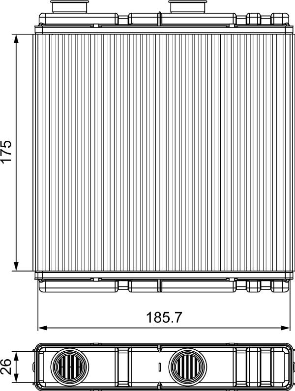 VALEO 811543 - Теплообмінник, опалення салону autocars.com.ua