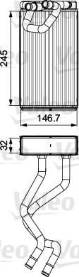 Valeo 811547 - Теплообмінник, опалення салону autocars.com.ua