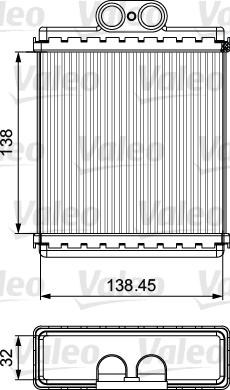 Valeo 811550 - Теплообменник, отопление салона avtokuzovplus.com.ua