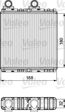 Valeo 811554 - Теплообмінник, опалення салону autocars.com.ua