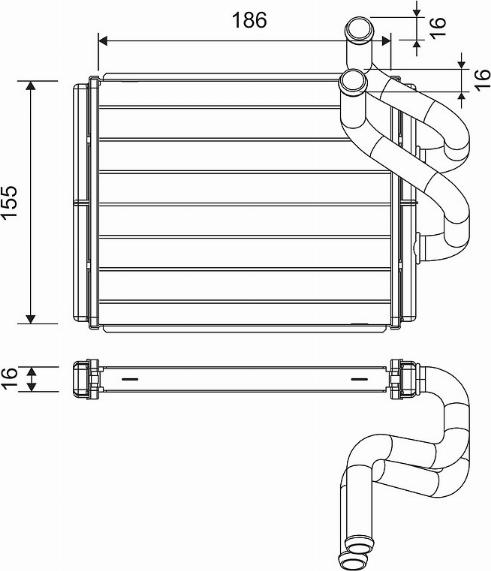 Valeo 811555 - Теплообмінник, опалення салону autocars.com.ua