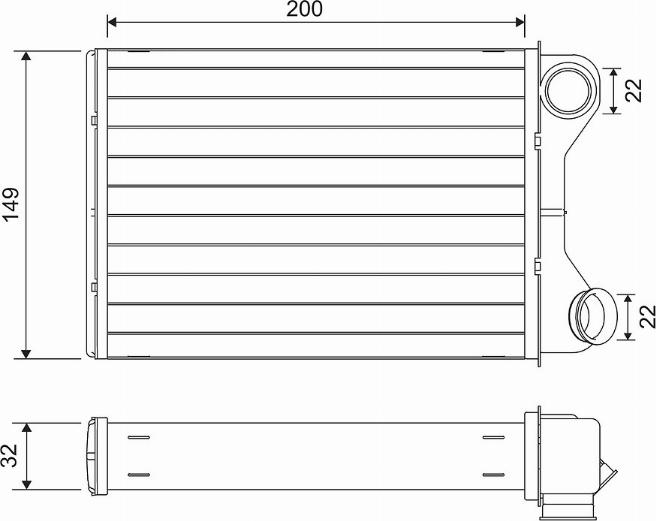 Valeo 811569 - Теплообменник, отопление салона avtokuzovplus.com.ua