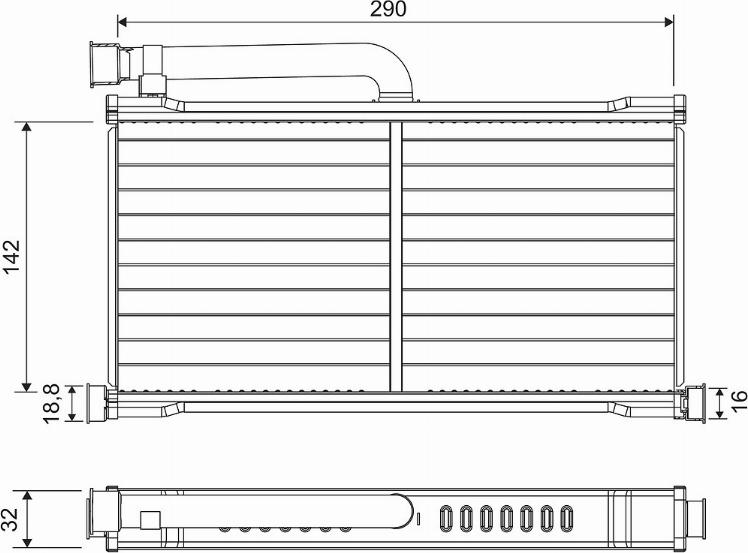 Valeo 811570 - Теплообменник, отопление салона avtokuzovplus.com.ua