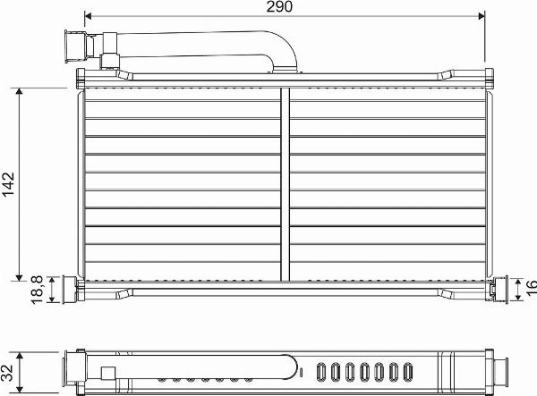 VALEO 811570 - Теплообмінник, опалення салону autocars.com.ua