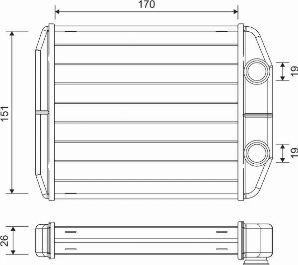 VALEO 811582 - Теплообмінник, опалення салону autocars.com.ua