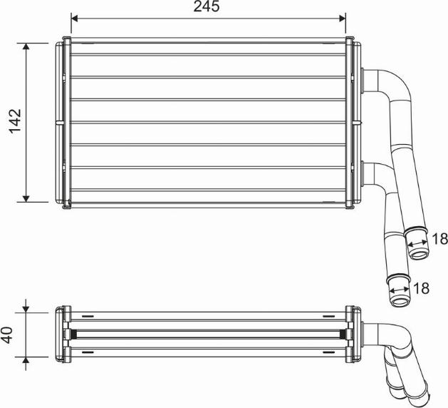 Valeo 811599 - Теплообмінник, опалення салону autocars.com.ua