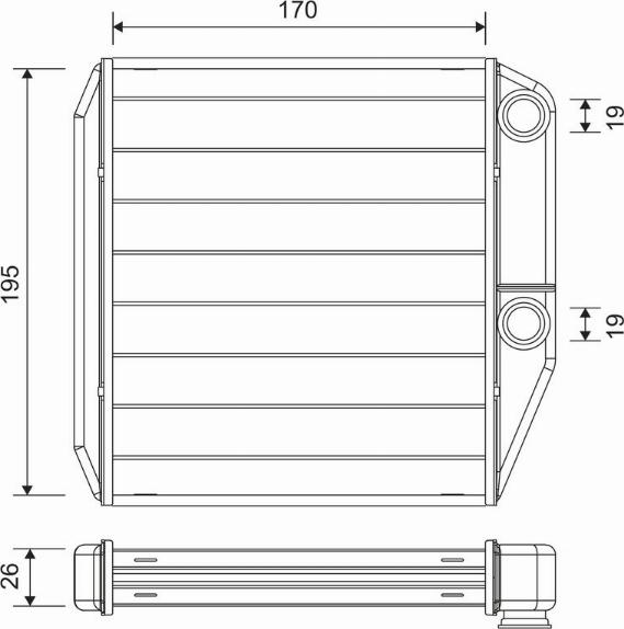 Valeo 811600 - Теплообмінник, опалення салону autocars.com.ua