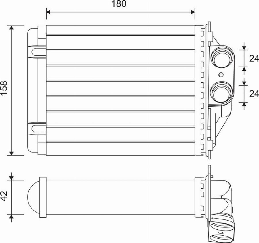 Valeo 811607 - Теплообменник, отопление салона avtokuzovplus.com.ua