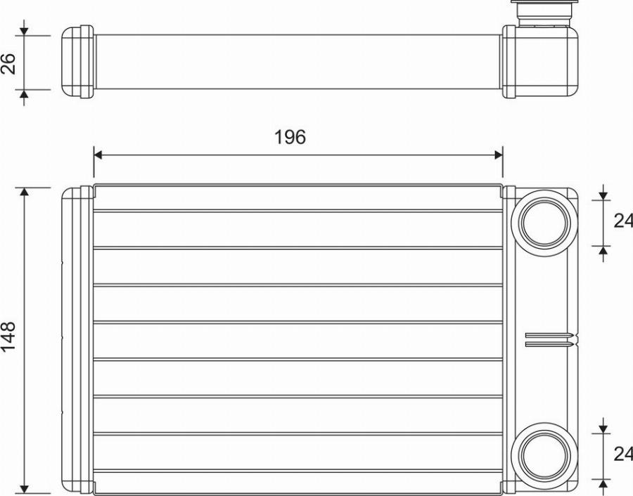 Valeo 811608 - Теплообмінник, опалення салону autocars.com.ua