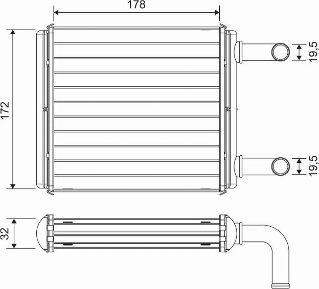 Valeo 811612 - Теплообмінник, опалення салону autocars.com.ua